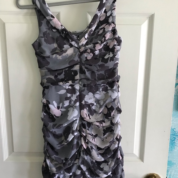 Express Runched Floral Dress - Picture 2 of 5